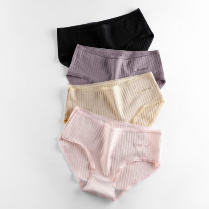 [GIÁ SỈ] Set 5 quần lót cotton nguyên chất kháng khuẩn – Đồ lót nữ trơn đơn giản đẹp D7